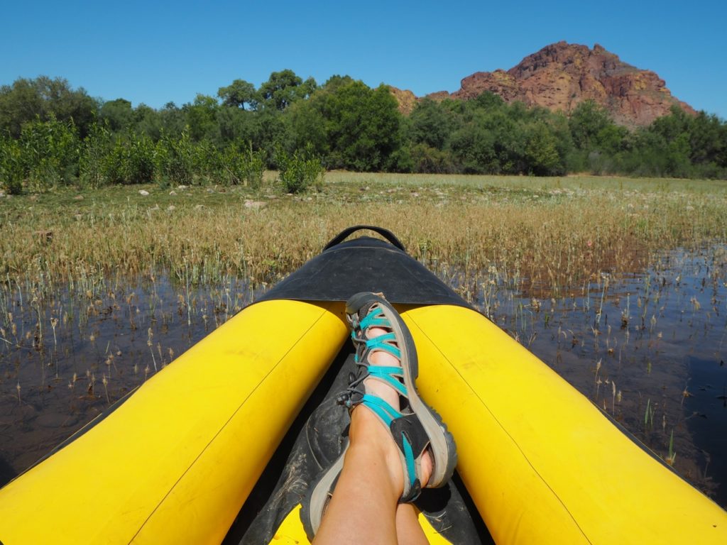 kayak de río salado