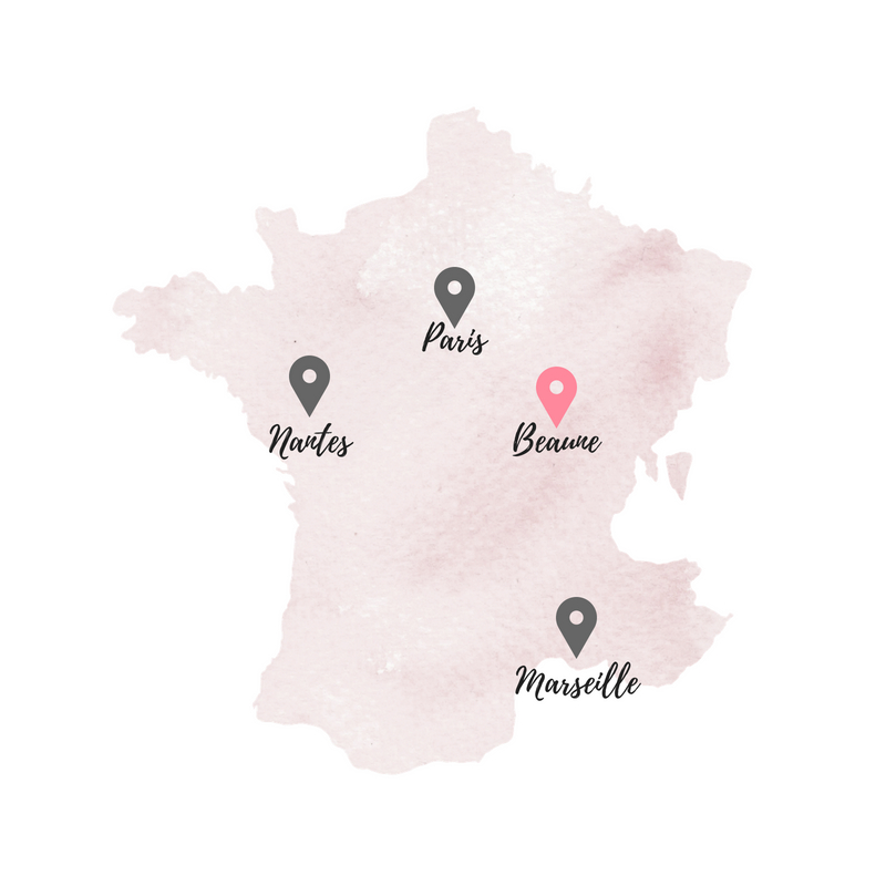 Mapa de Francia | Beaune de World of Wanderlust