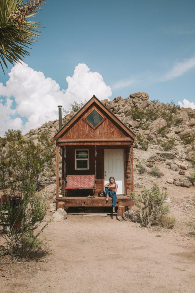 Tiny guest house complete! ✓ …. Off grid life is so crispy in Joshua Tree  🌵