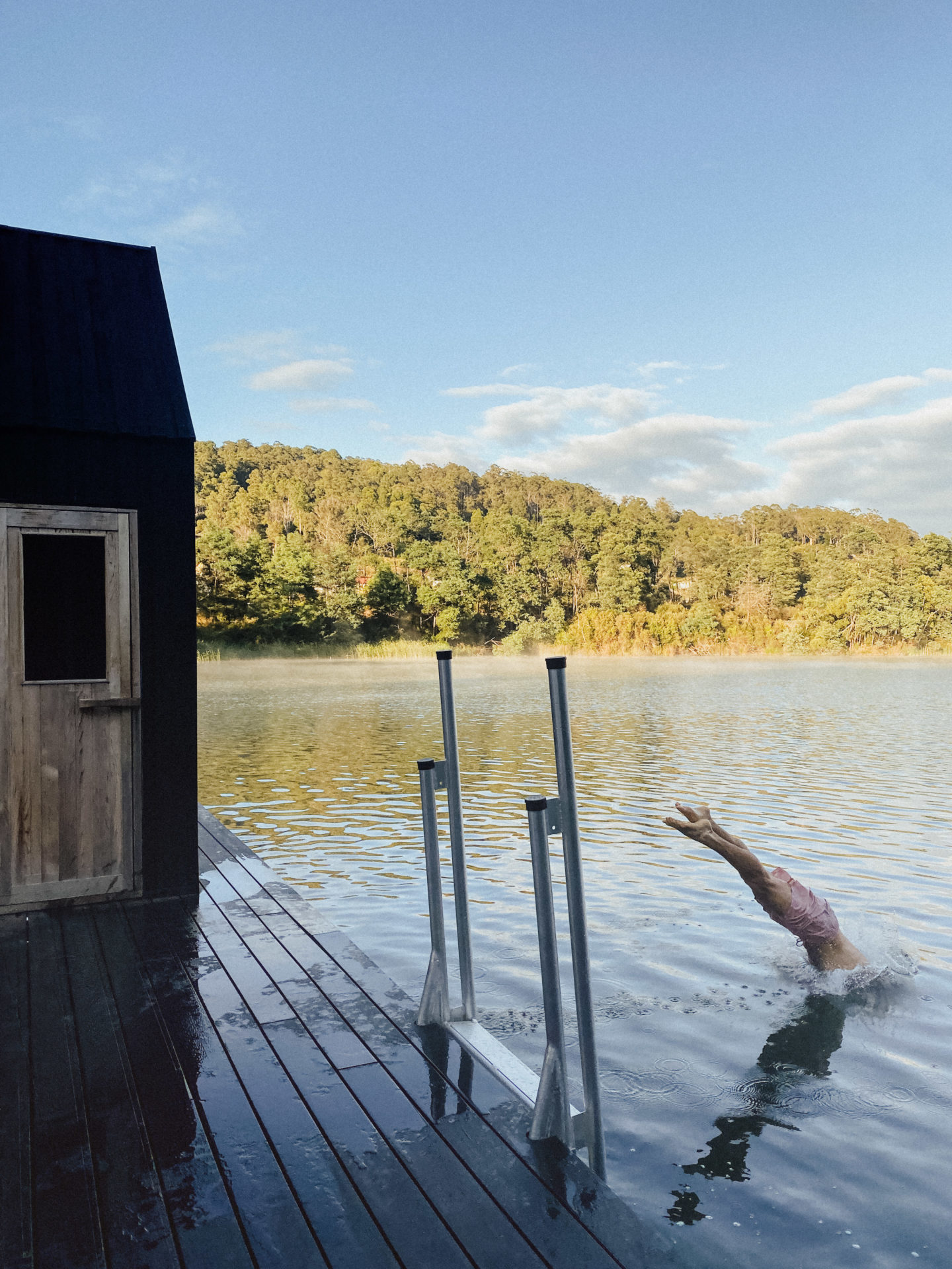 How to visit the Floating Sauna in Derby Tasmania World of