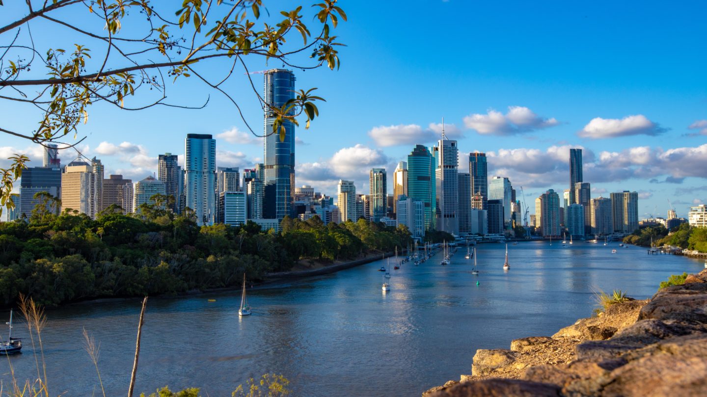 Vista do ponto canguru de Brisbane